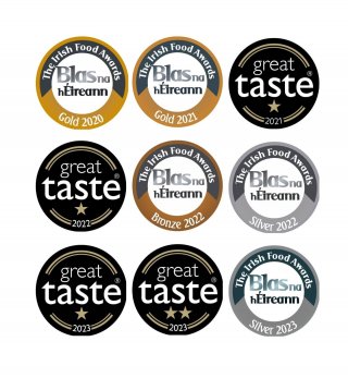 Award winning logo - Blas na hEireann and Great Taste Awards