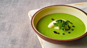 Broccoli soup in a bowl, made using Lakeland Dairies products