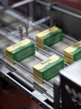 Pounds of butter being produced.