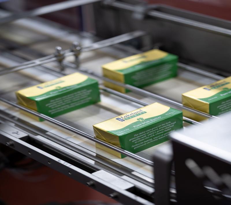 Butter being produced in Lakeland Dairies.