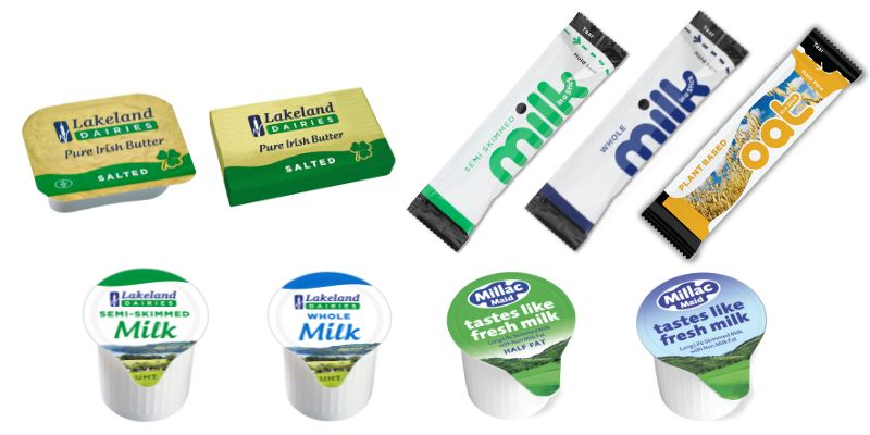 Lakeland Dairies butter and milk portions