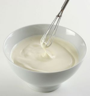 Bowl of whipped cream