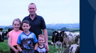 Farmer Jim Smyth and his family