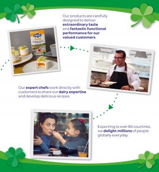 Collage for Celebrate Green campaign, showing images Lakeland Dairies products, Lakeland Dairies chef Anubhav Sethi and a mother and daughter trying a cream dessert