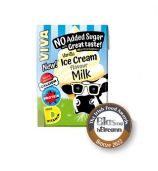 Award winning VIVA vanilla ice cream flavoured milk