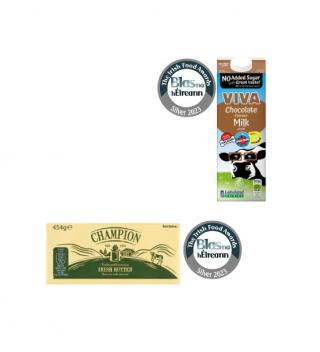 Blas na hEireann award winning Champion butter and chocolate flavoured VIVA milk