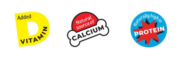 picture showing added vitamin D, Natural source of calcium and protein