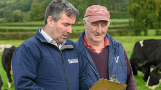 A Lakeland Agri advisor speaking to one of our milk suppliers.