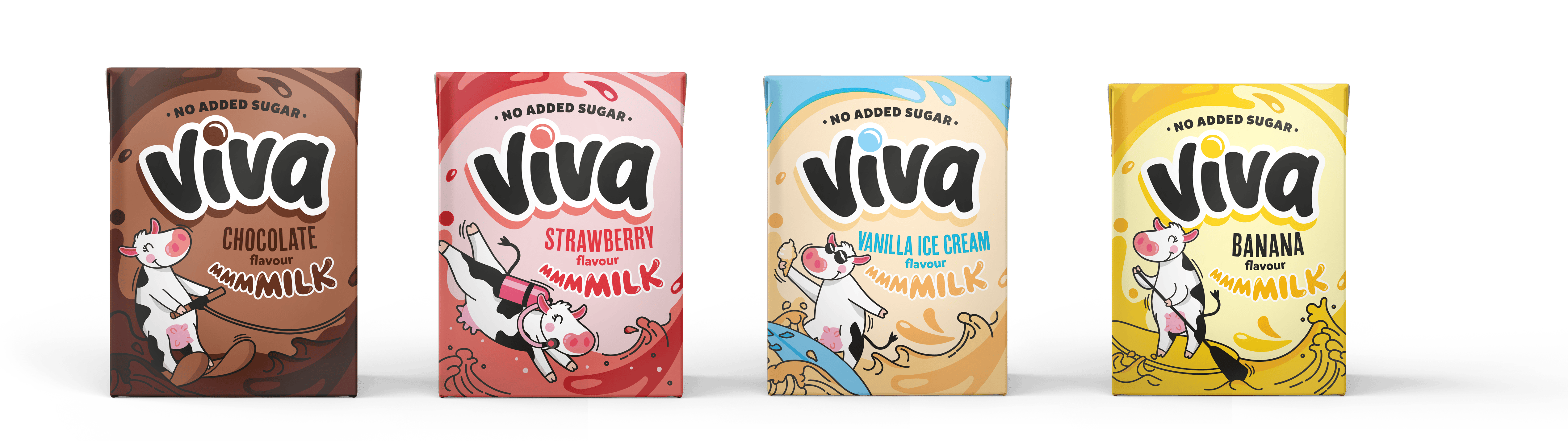 VIVA Flavoured Milk 200ml Range Shot