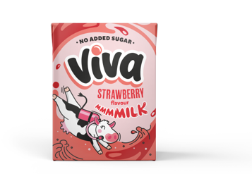 VIVA Strawberry Flavoured Milk No Added Sugar