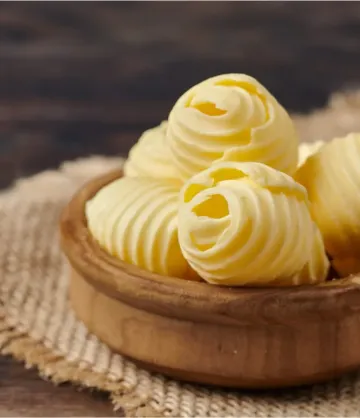 Butter swirls in bowl